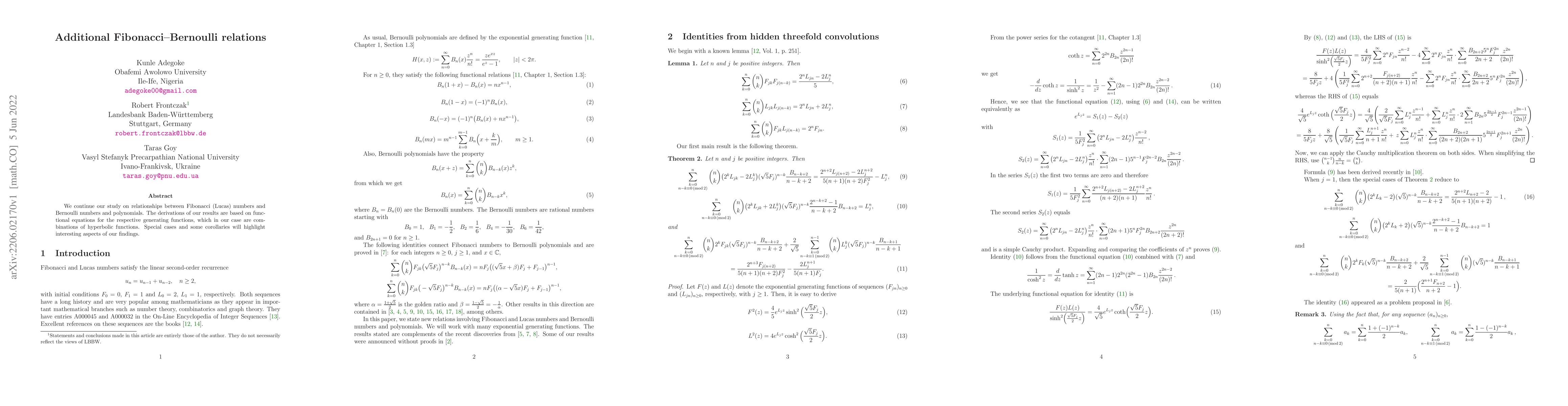 Thumbnail for Additional Fibonacci-Bernoulli relations
