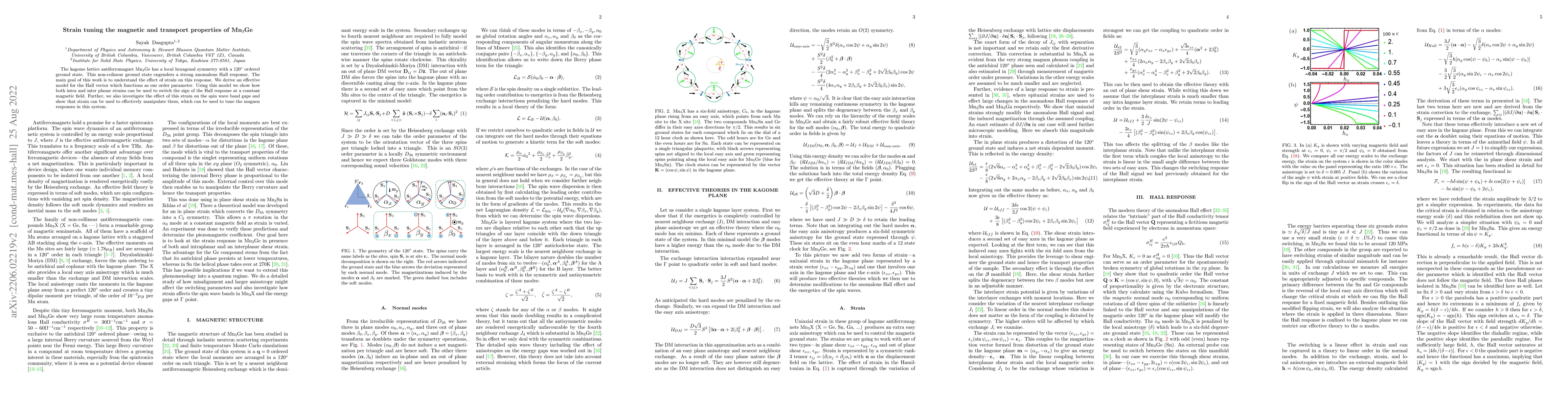 Thumbnail for Strain tuning the magnetic and transport properties of Mn$_3$Ge