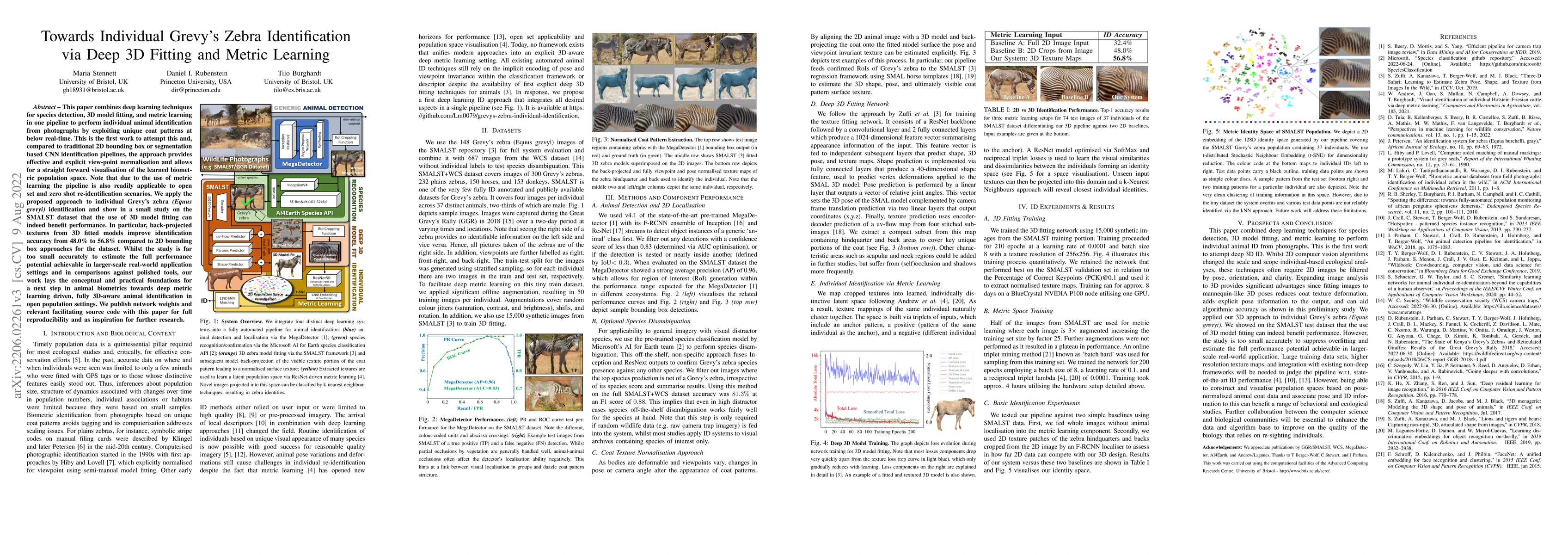 Thumbnail for Towards Individual Grevy's Zebra Identification via Deep 3D Fitting and
  Metric Learning