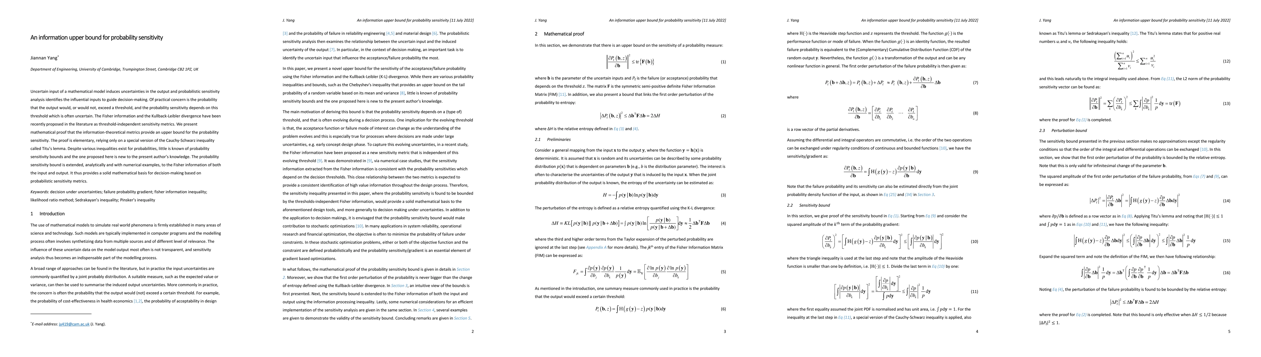 Thumbnail for An information upper bound for probability sensitivity