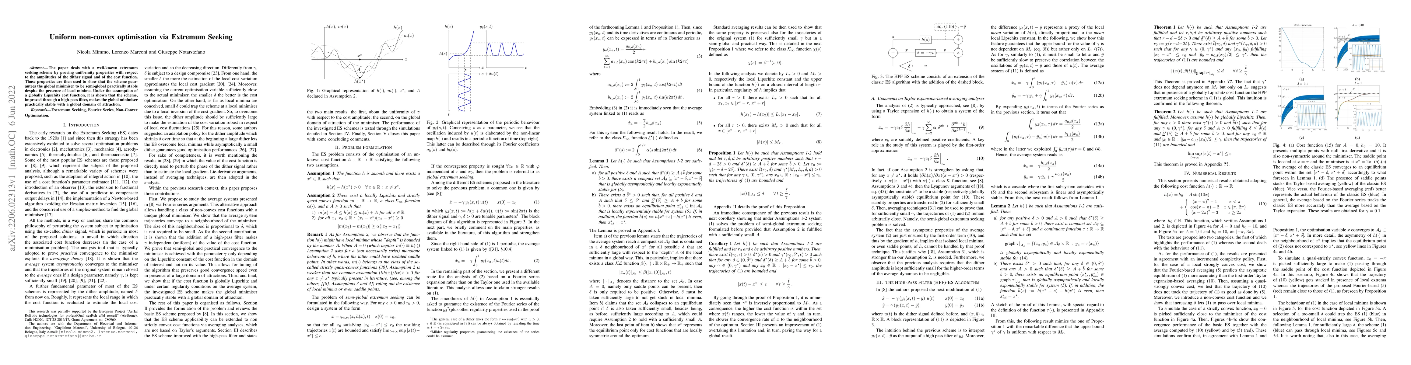 Thumbnail for Uniform non-convex optimisation via Extremum Seeking