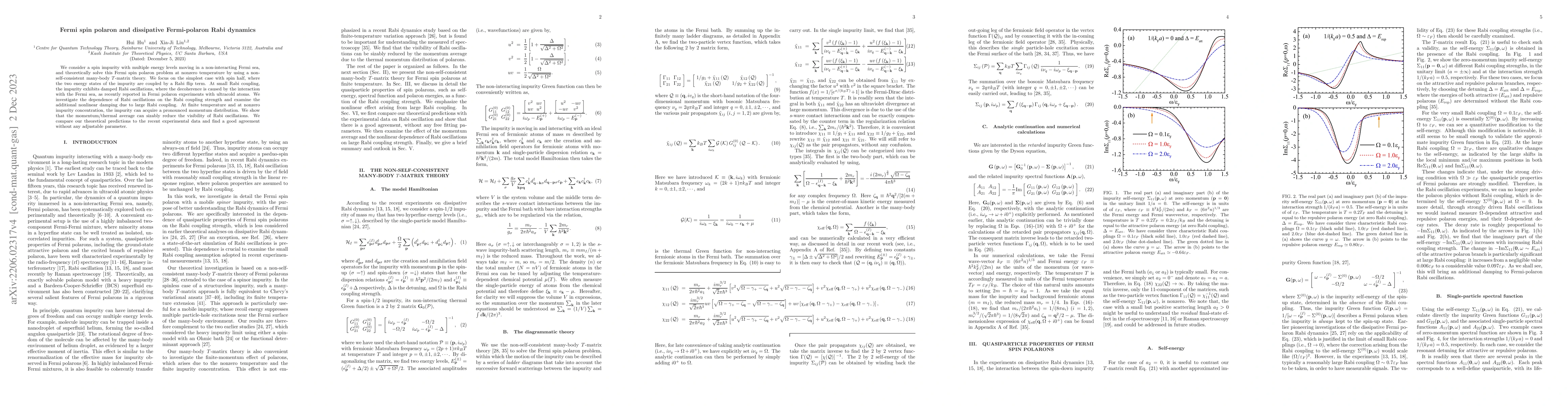 Thumbnail for Fermi spin polaron and dissipative Fermi-polaron Rabi dynamics