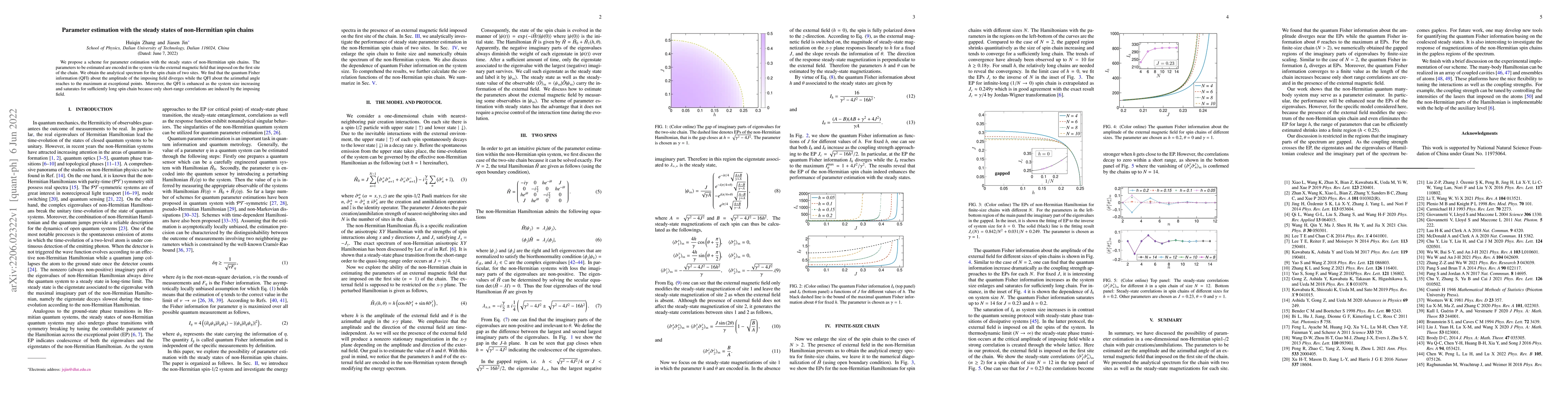 Thumbnail for Parameter estimation with the steady states of non-Hermitian spin chains