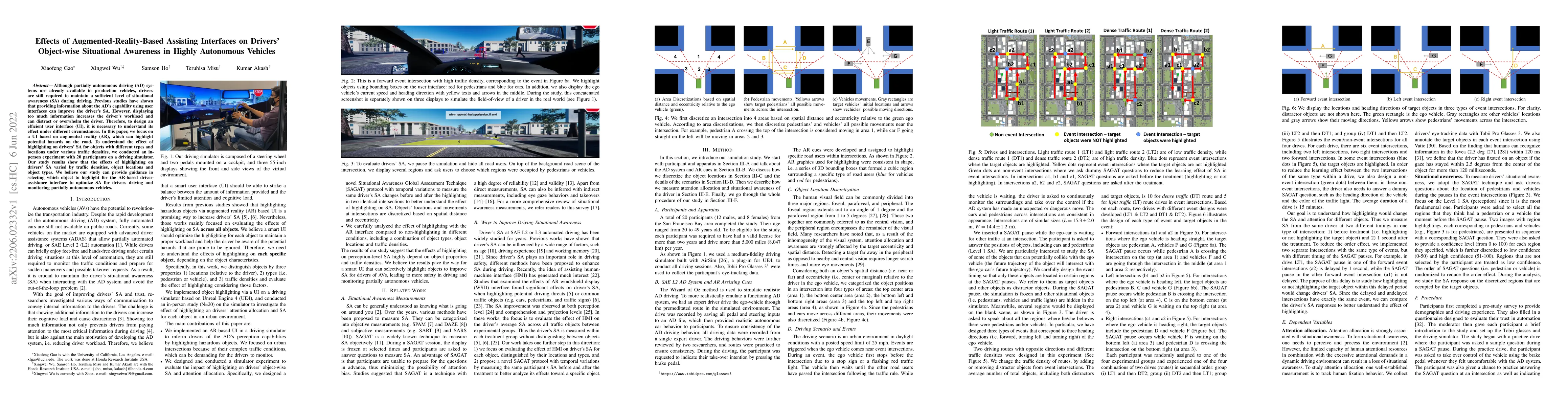 Thumbnail for Effects of Augmented-Reality-Based Assisting Interfaces on Drivers'
  Object-wise Situational Awareness in Highly Autonomous Vehicles