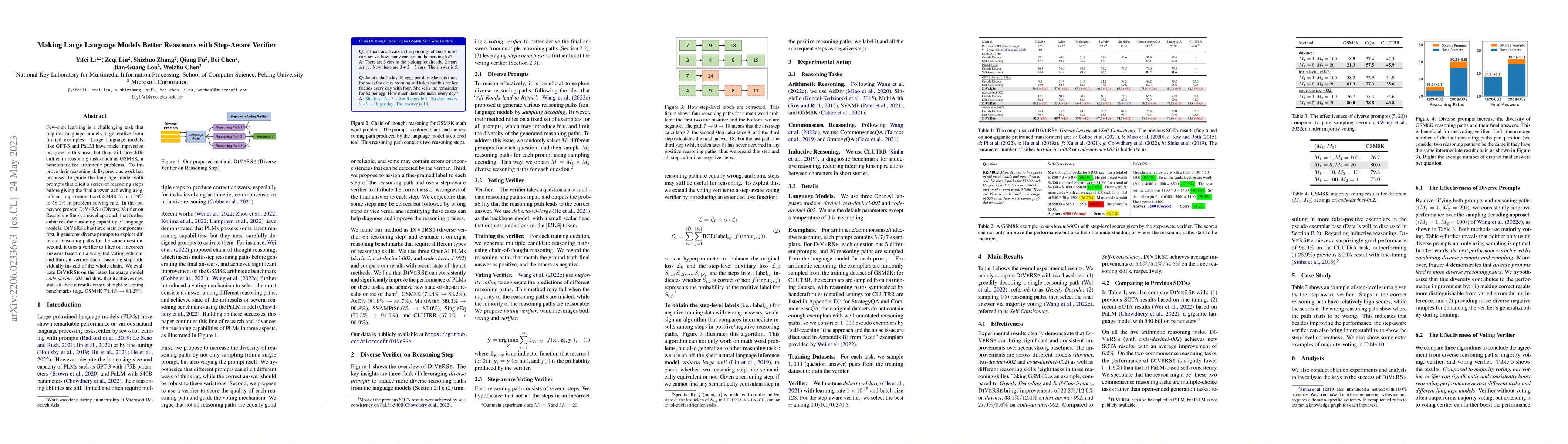Thumbnail for Making Large Language Models Better Reasoners with Step-Aware Verifier