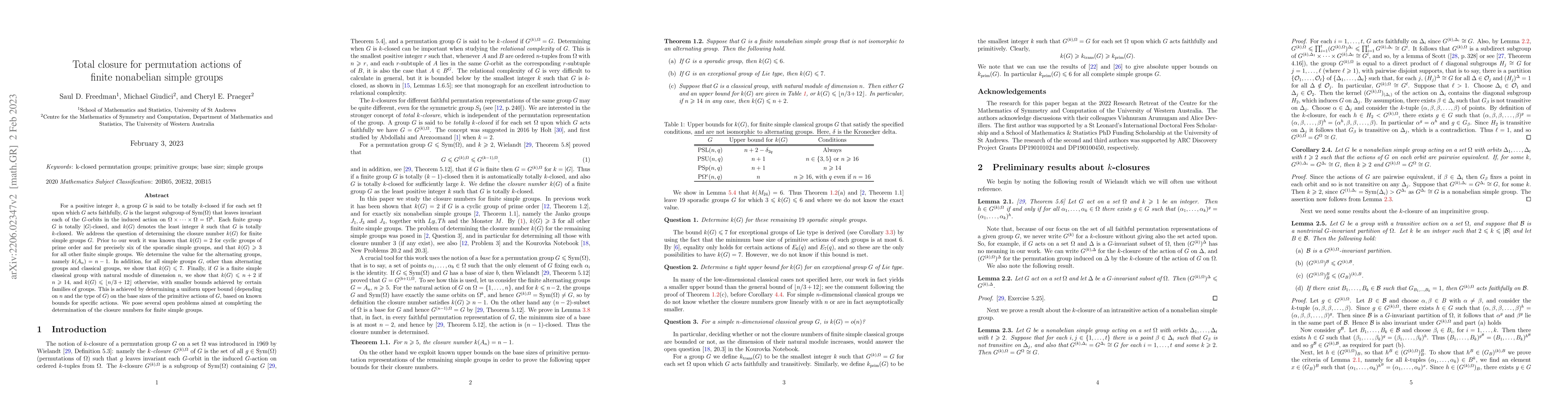 Thumbnail for Total closure for permutation actions of finite nonabelian simple groups