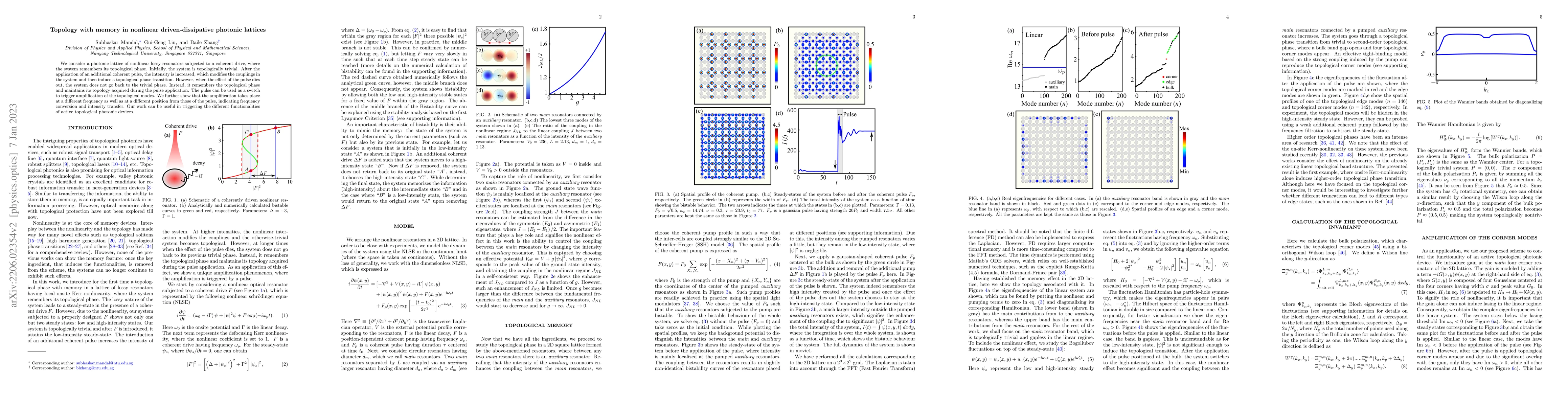 Thumbnail for Topology with memory in nonlinear driven-dissipative photonic lattices