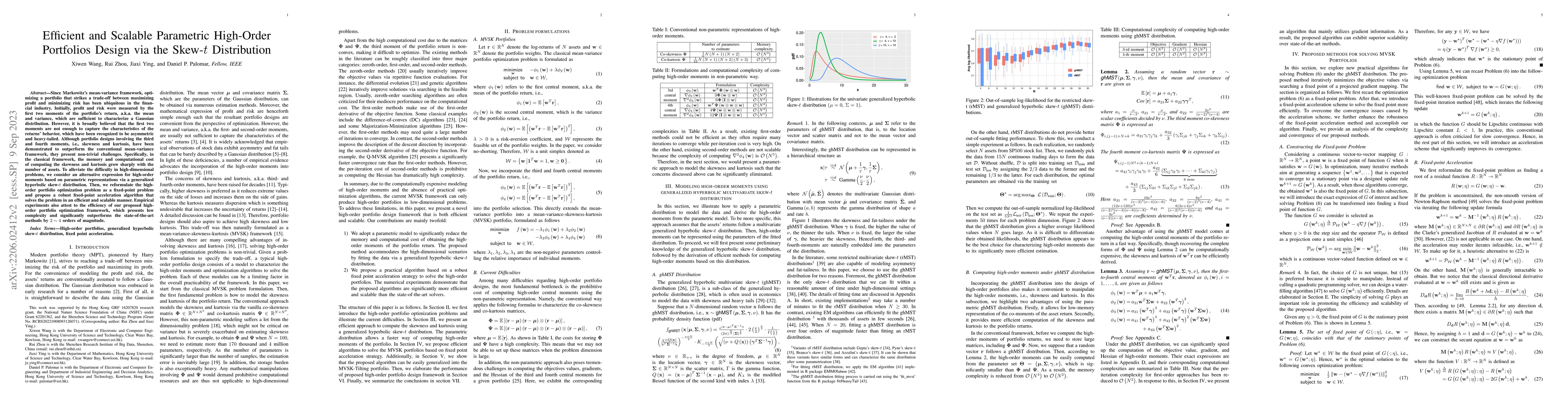 Thumbnail for Efficient and Scalable Parametric High-Order Portfolios Design via the
  Skew-t Distribution