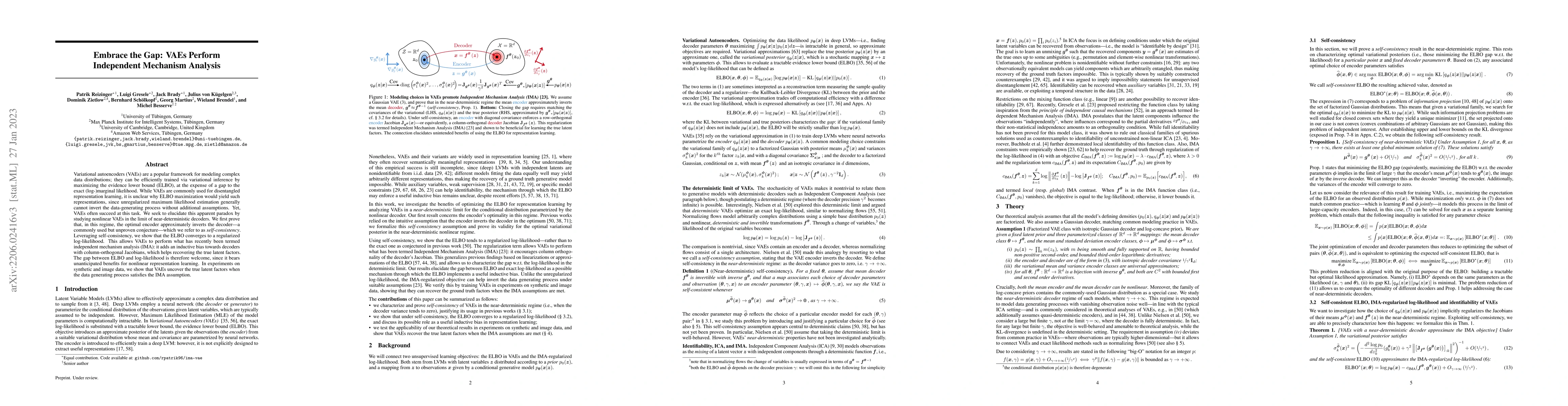 Thumbnail for Embrace the Gap: VAEs Perform Independent Mechanism Analysis