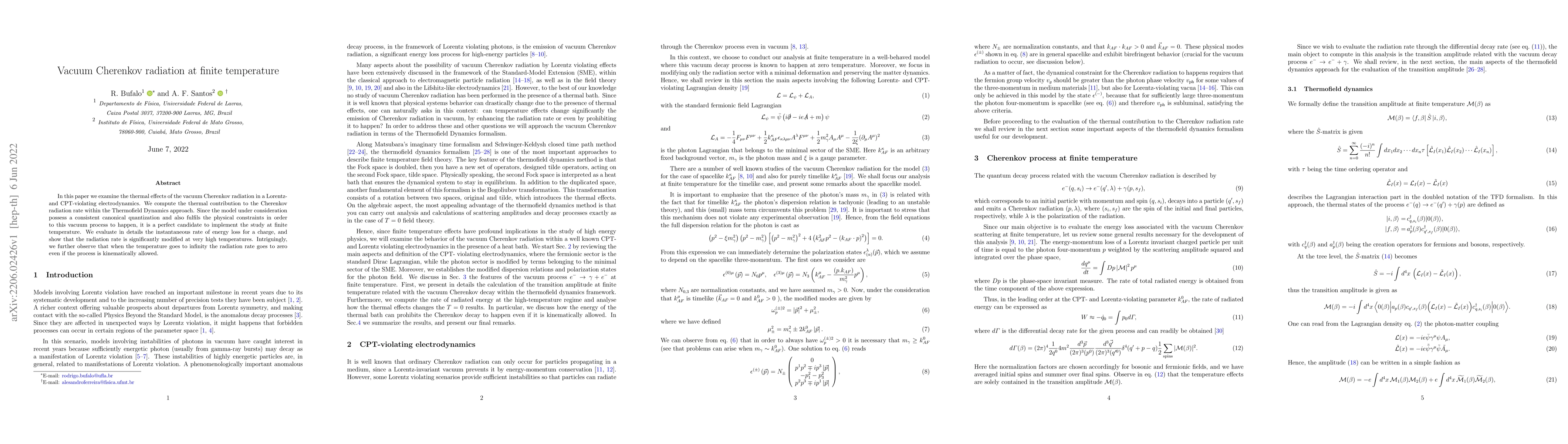 Thumbnail for Vacuum Cherenkov radiation at finite temperature