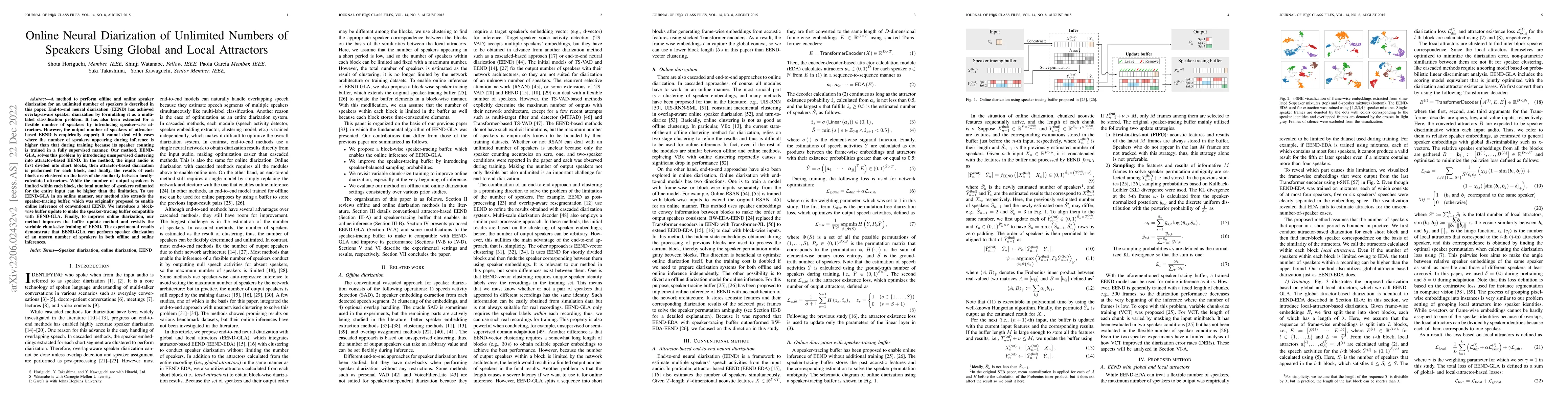 Thumbnail for Online Neural Diarization of Unlimited Numbers of Speakers Using Global
  and Local Attractors