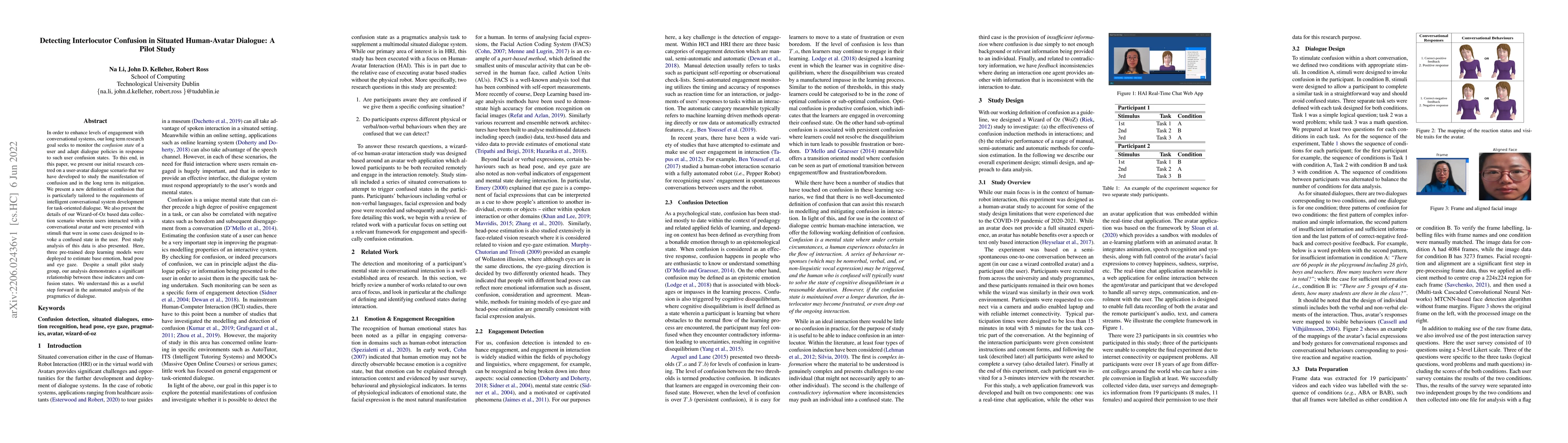 Thumbnail for Detecting Interlocutor Confusion in Situated Human-Avatar Dialogue: A
  Pilot Study