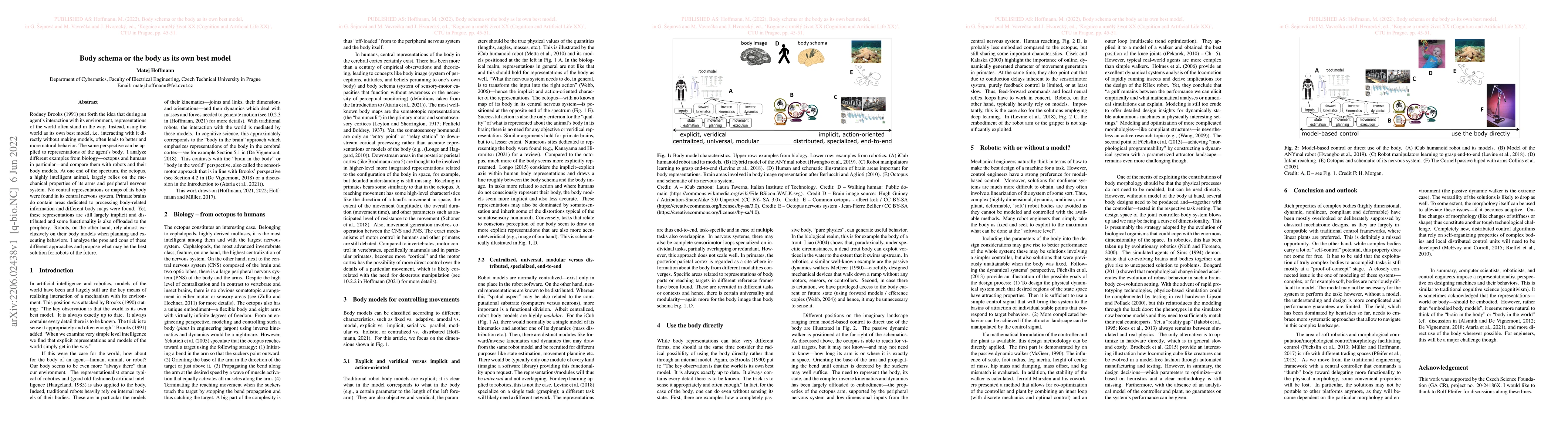 Thumbnail for Body schema or the body as its own best model