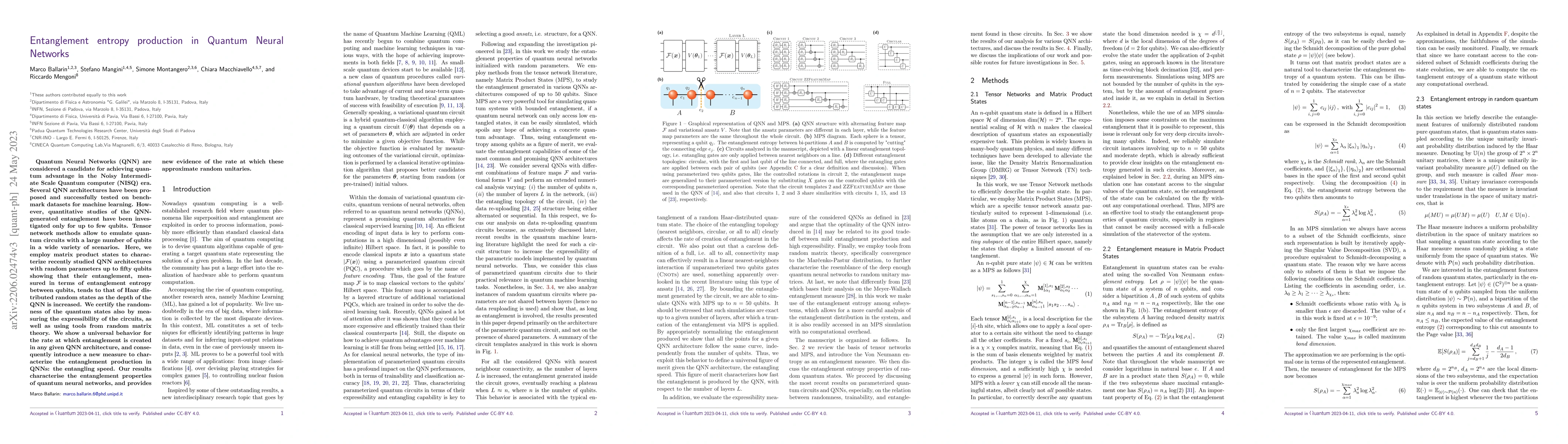 Thumbnail for Entanglement entropy production in Quantum Neural Networks
