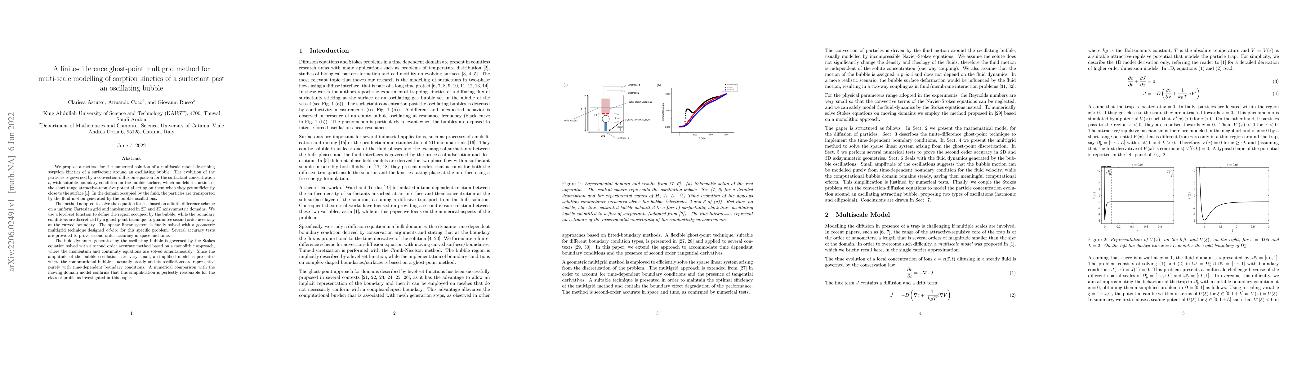 Thumbnail for A finite-difference ghost-point multigrid method for multi-scale
  modelling of sorption kinetics of a surfactant past an oscillating bubble