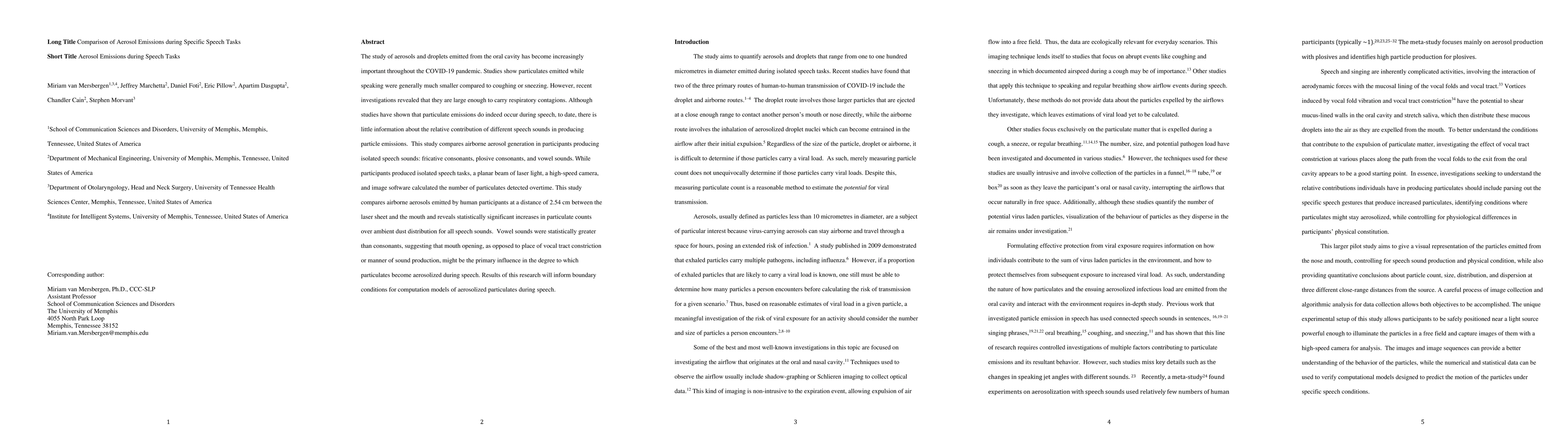 Thumbnail for Comparison of aerosol emissions during specific speech tasks