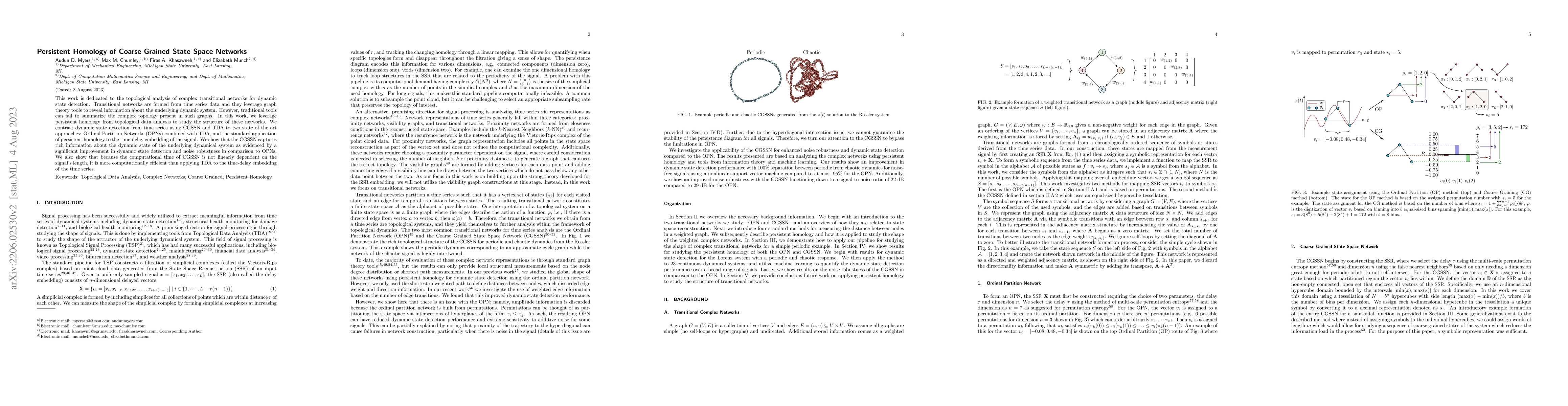 Thumbnail for Persistent Homology of Coarse Grained State Space Networks