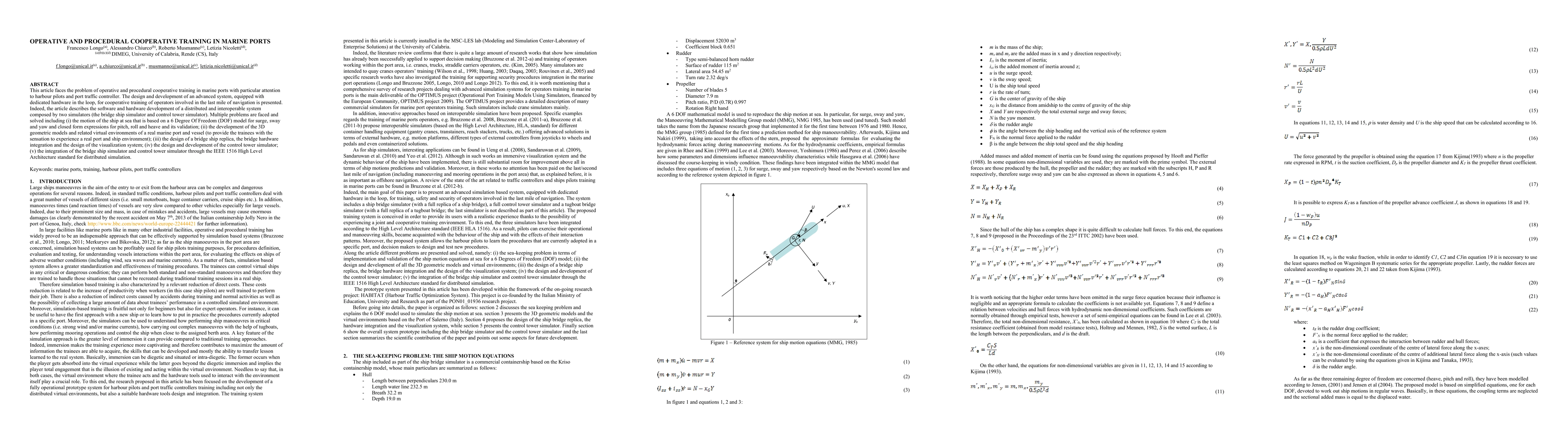 Thumbnail for Operative and Procedural Cooperative Training in Marine Ports