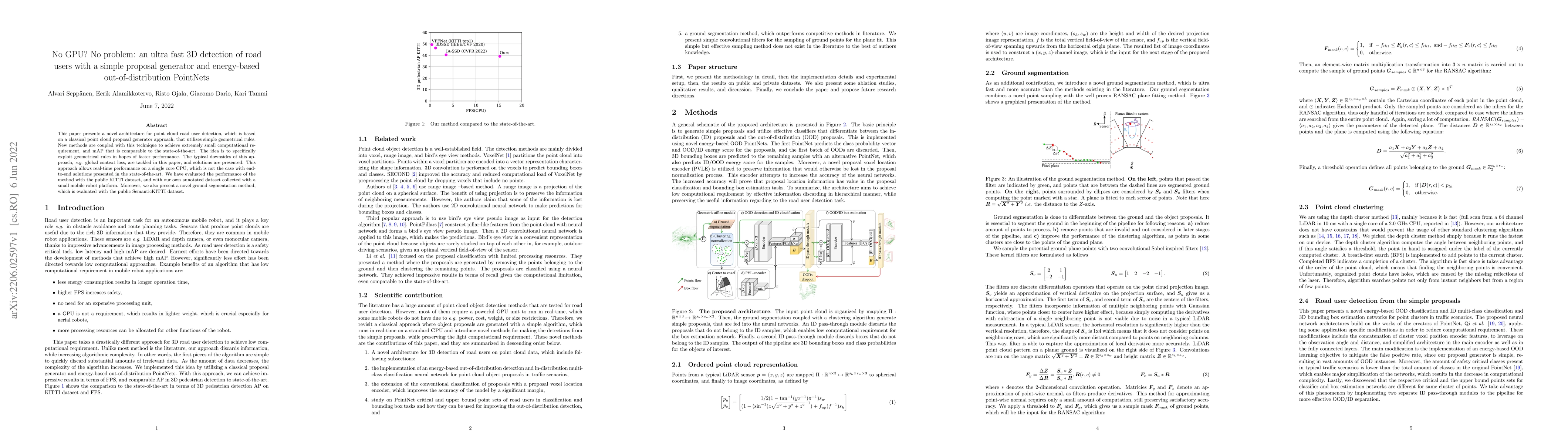 Thumbnail for No GPU? No problem: an ultra fast 3D detection of road users with a
  simple proposal generator and energy-based out-of-distribution PointNets