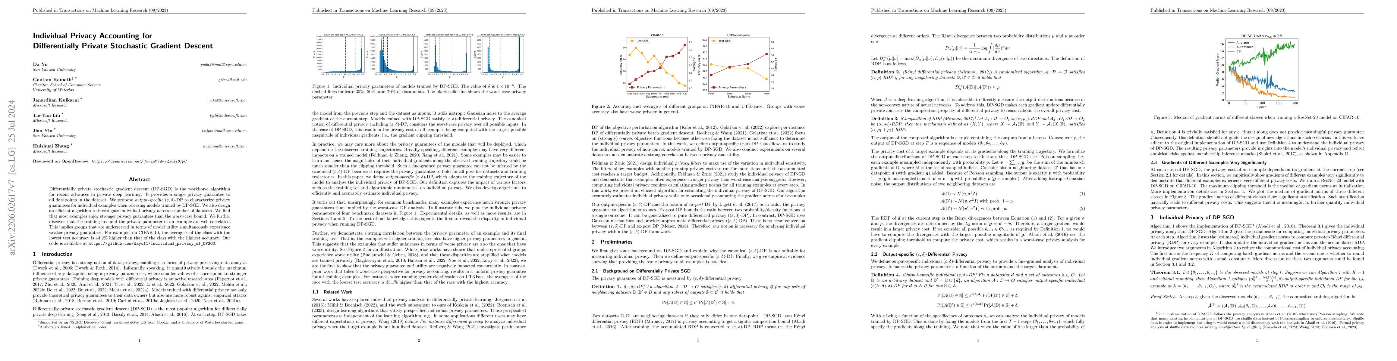 Thumbnail for Individual Privacy Accounting for Differentially Private Stochastic
  Gradient Descent