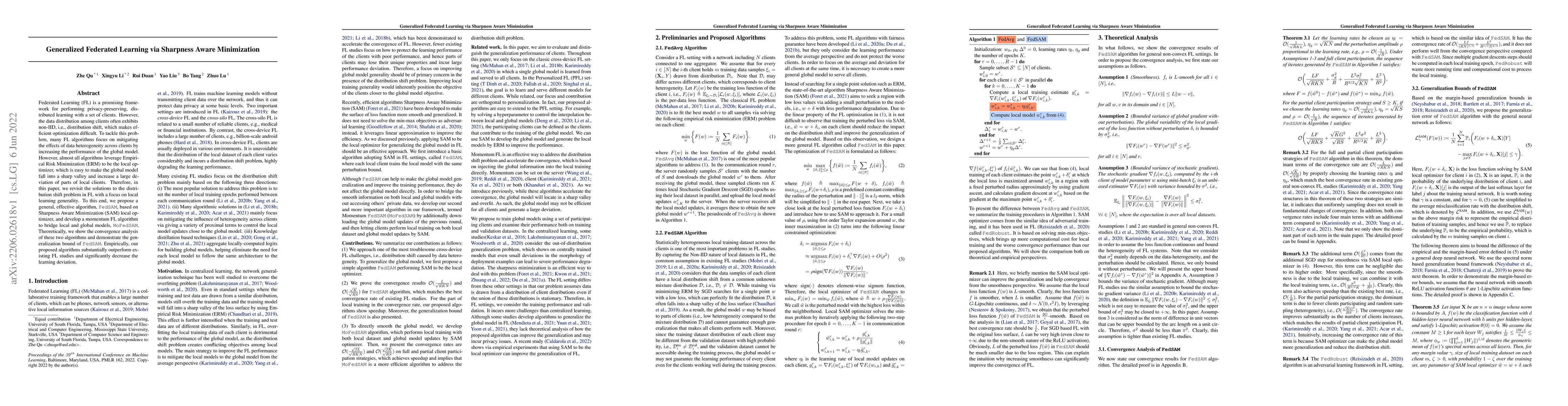 Thumbnail for Generalized Federated Learning via Sharpness Aware Minimization