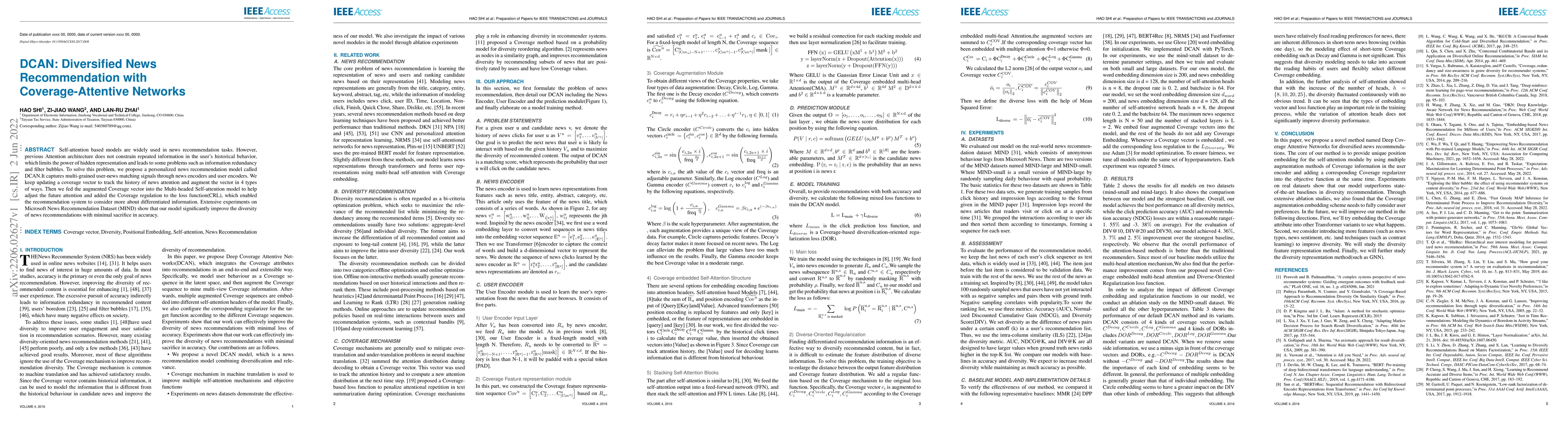 Thumbnail for DCAN: Diversified News Recommendation with Coverage-Attentive Networks