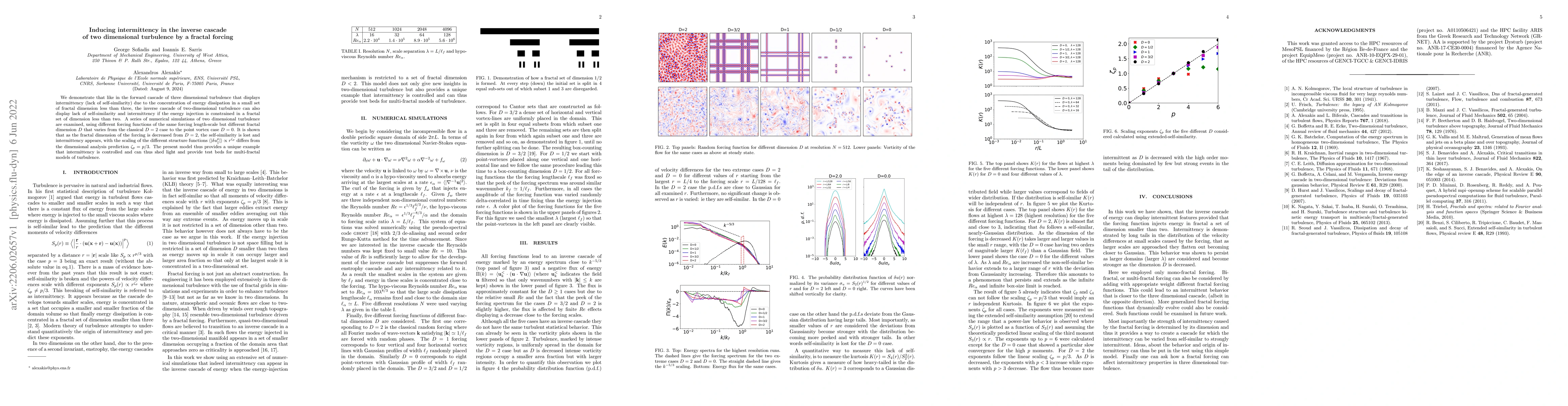 Thumbnail for Inducing intermittency in the inverse cascade of two dimensional
  turbulence by a fractal forcing