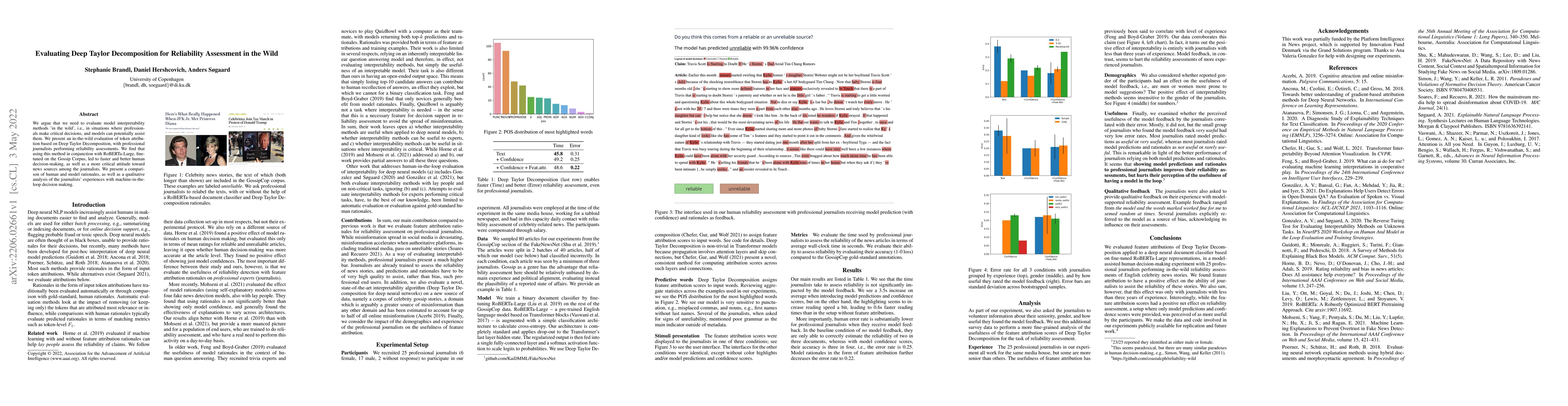 Thumbnail for Evaluating Deep Taylor Decomposition for Reliability Assessment in the
  Wild
