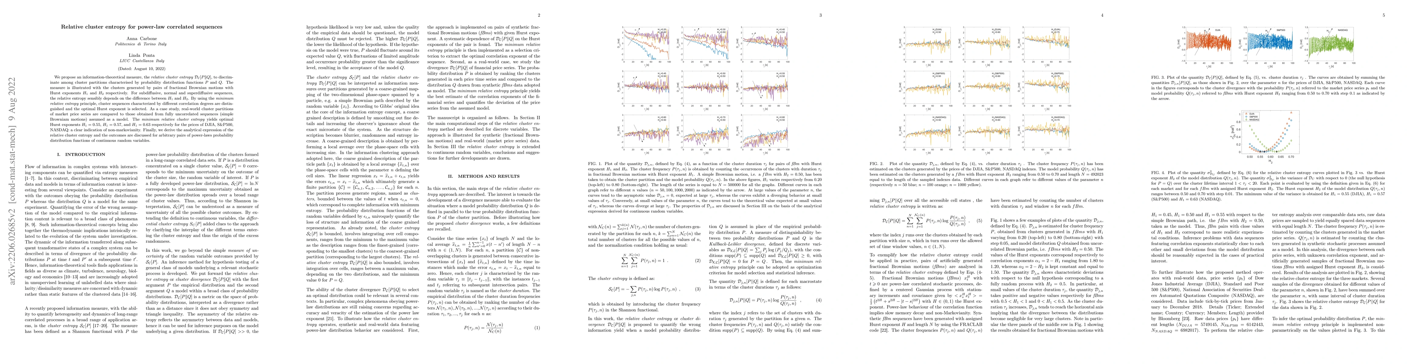 Thumbnail for Relative cluster entropy for power-law correlated sequences