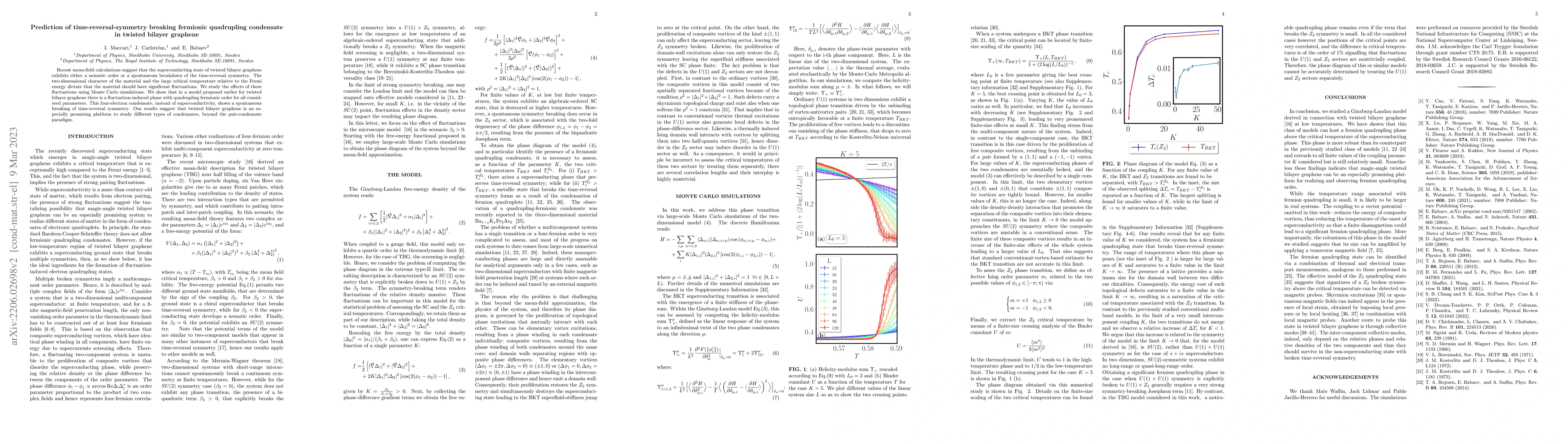 Thumbnail for Prediction of time-reversal-symmetry breaking fermionic quadrupling
  condensate in twisted bilayer graphene