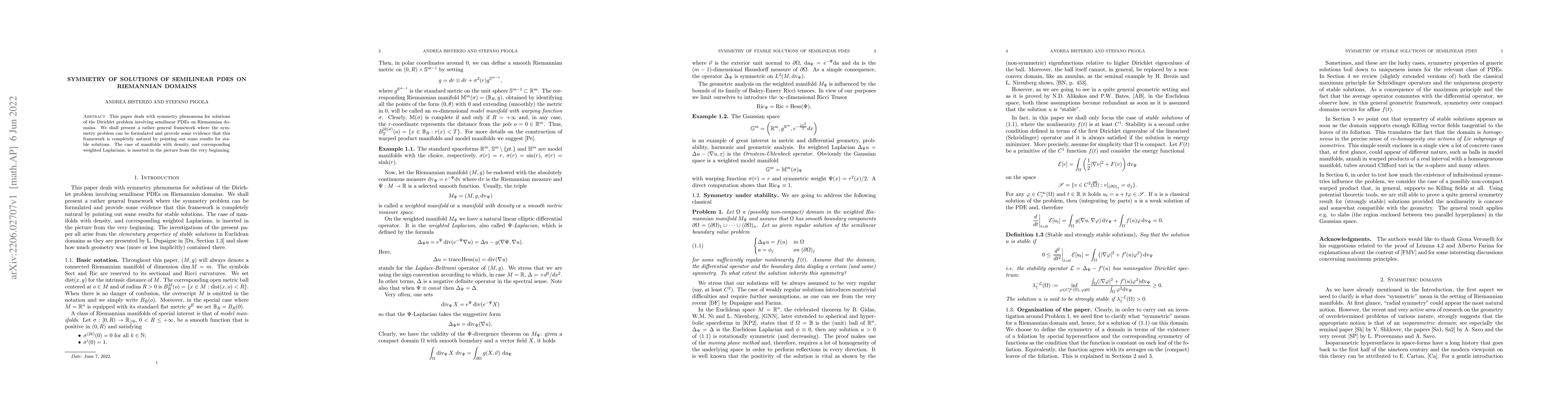 Thumbnail for Symmetry of solutions of semilinear PDEs on Riemannian domains