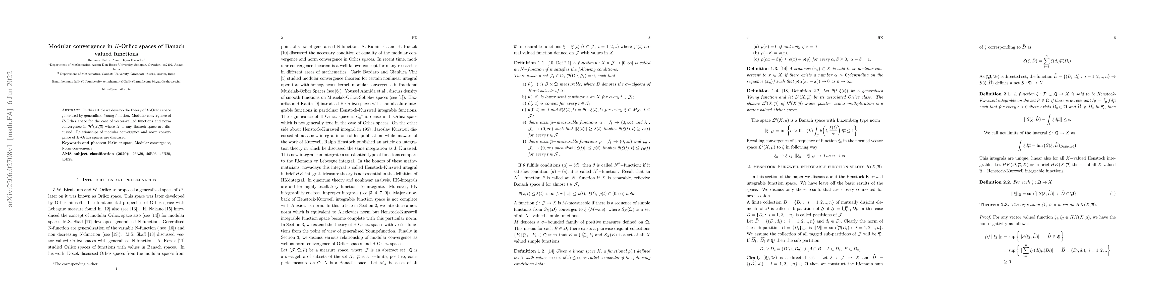 Thumbnail for Modular convergence in $H$-Orlicz spaces of Banach valued functions