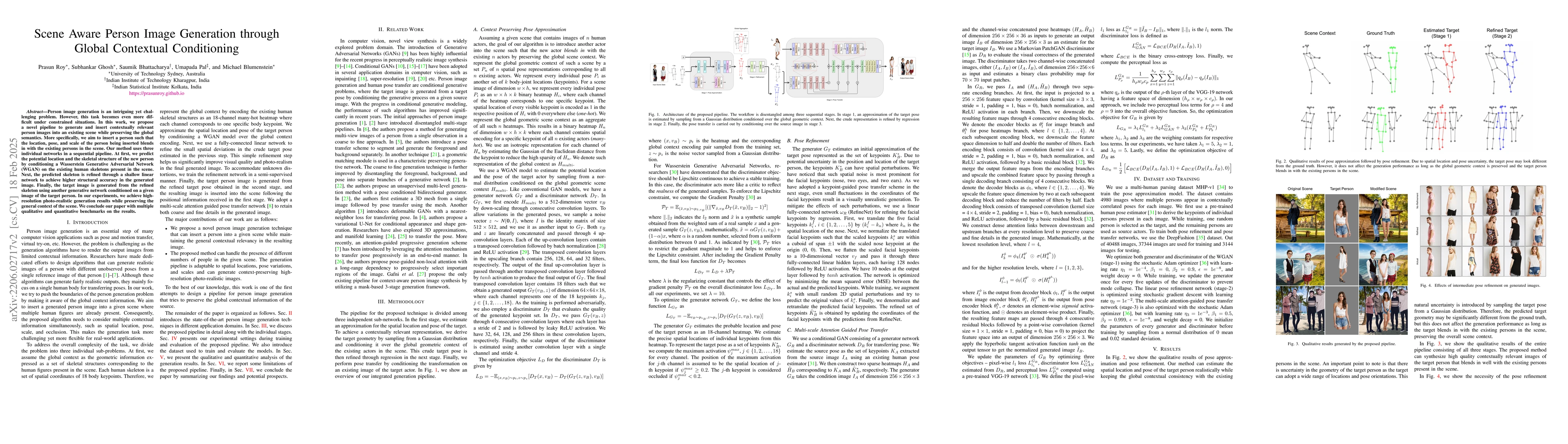 Thumbnail for Scene Aware Person Image Generation through Global Contextual
  Conditioning
