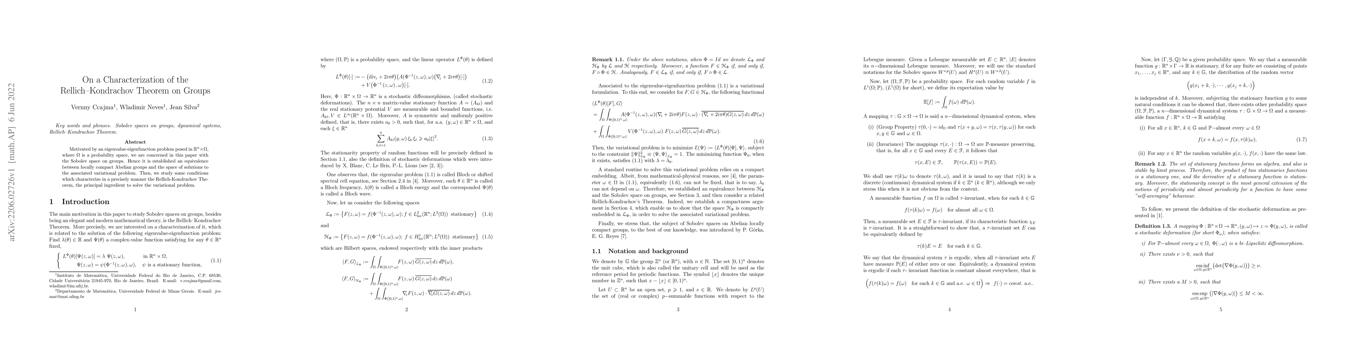 Thumbnail for On a Characterization of the Rellich-Kondrachov Theorem on Groups
