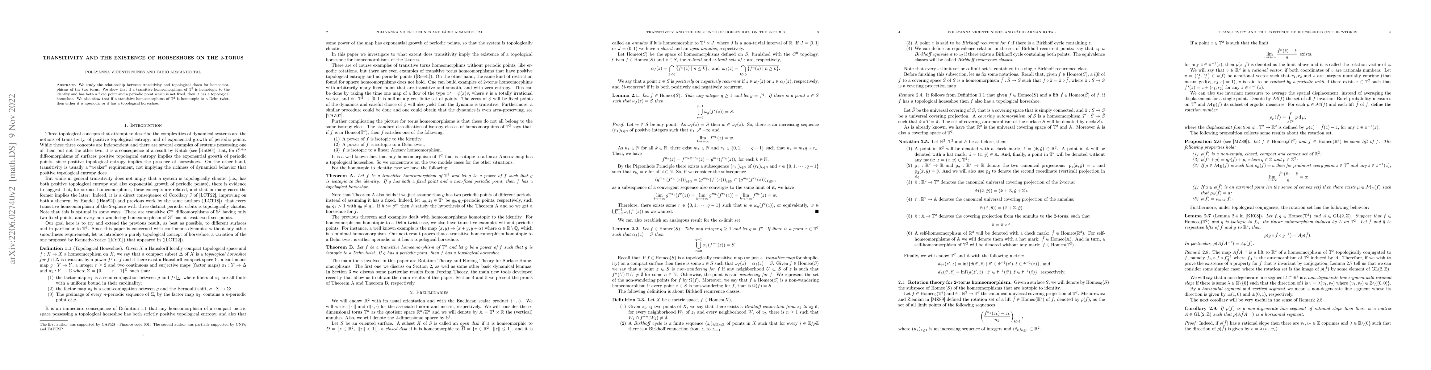 Thumbnail for Transitivity and the existence of horseshoes on the 2-torus