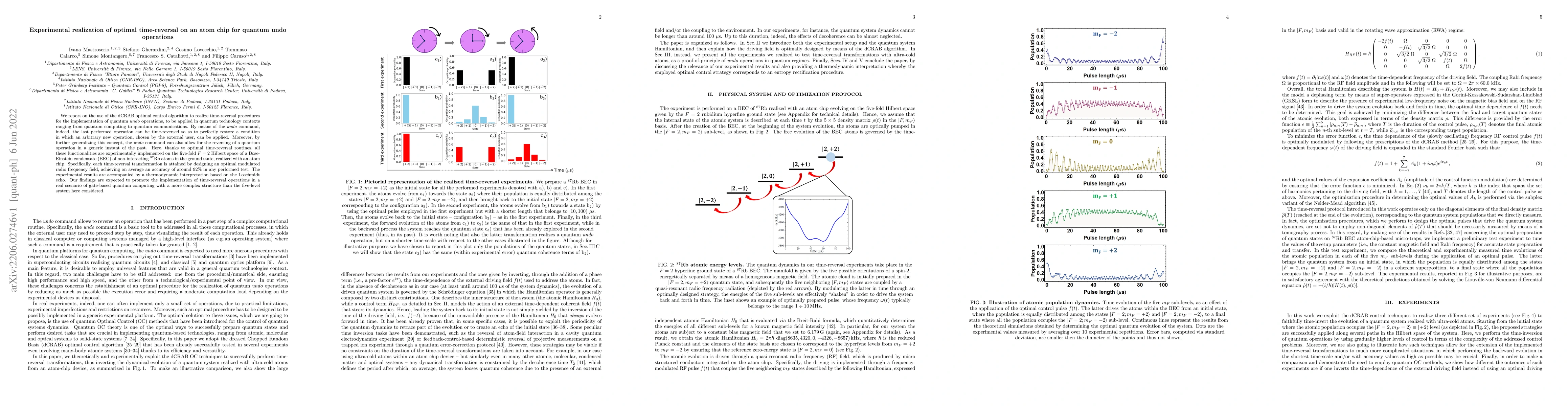 Thumbnail for Experimental realization of optimal time-reversal on an atom chip for
  quantum undo operations
