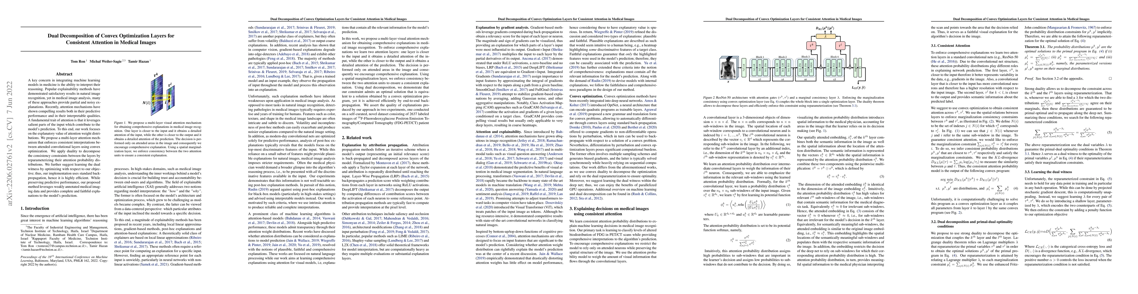 Thumbnail for Dual Decomposition of Convex Optimization Layers for Consistent
  Attention in Medical Images