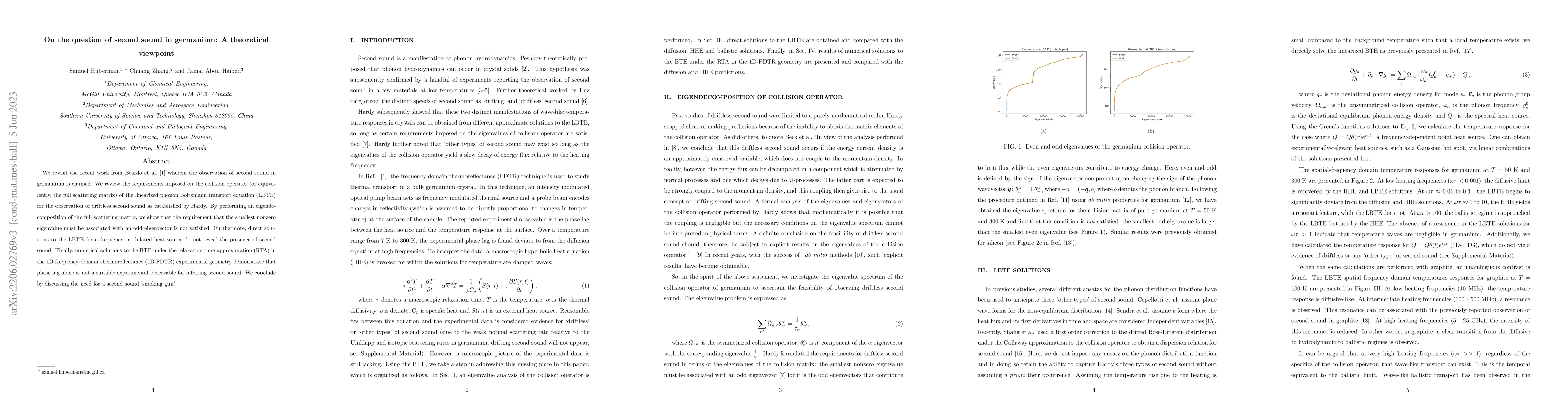 Thumbnail for On the question of second sound in germanium: A theoretical viewpoint