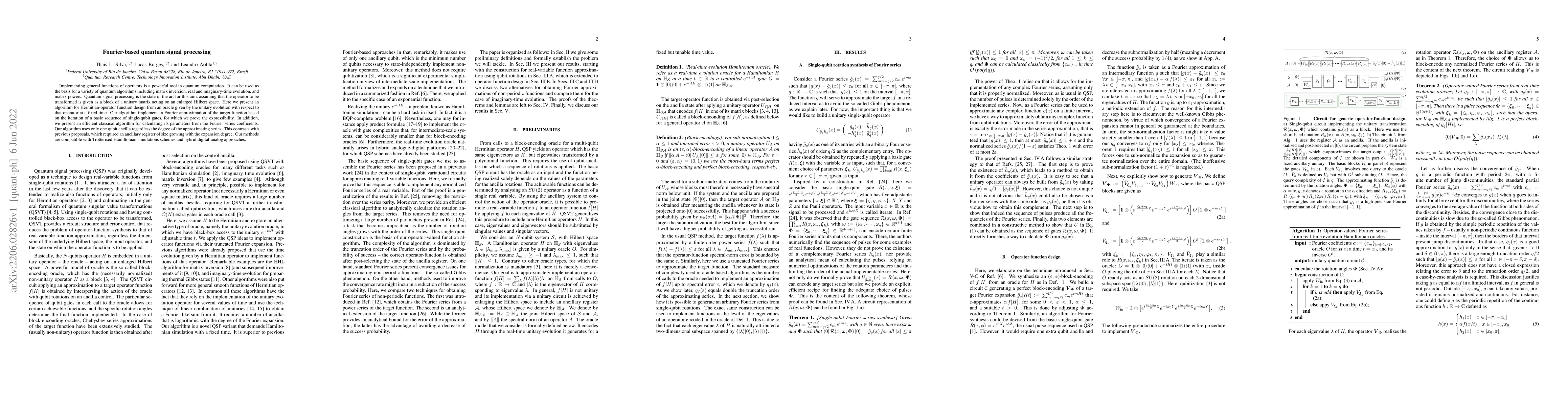Thumbnail for Fourier-based quantum signal processing