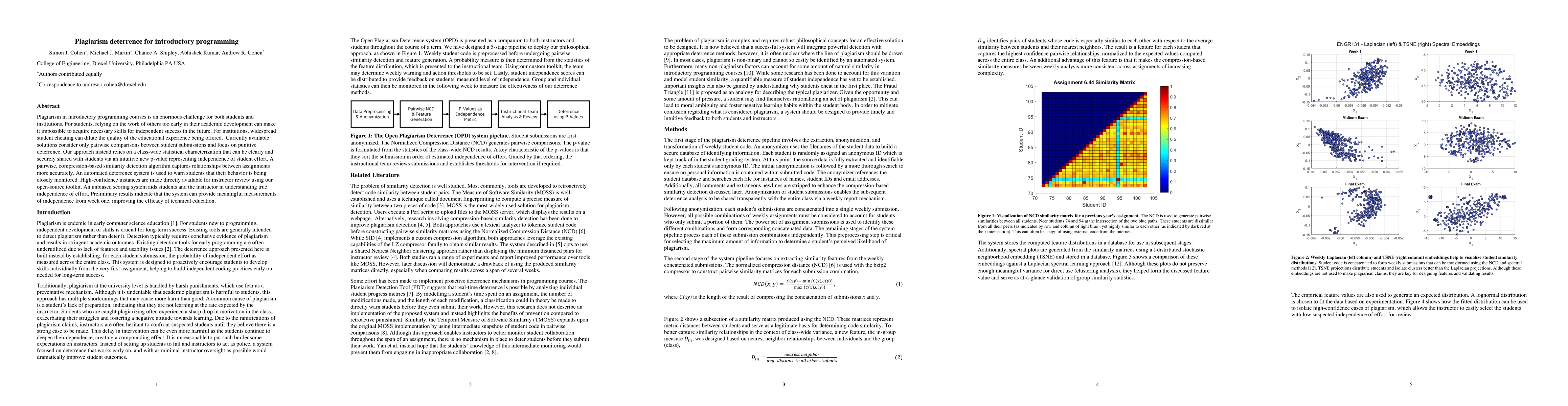 Thumbnail for Plagiarism deterrence for introductory programming