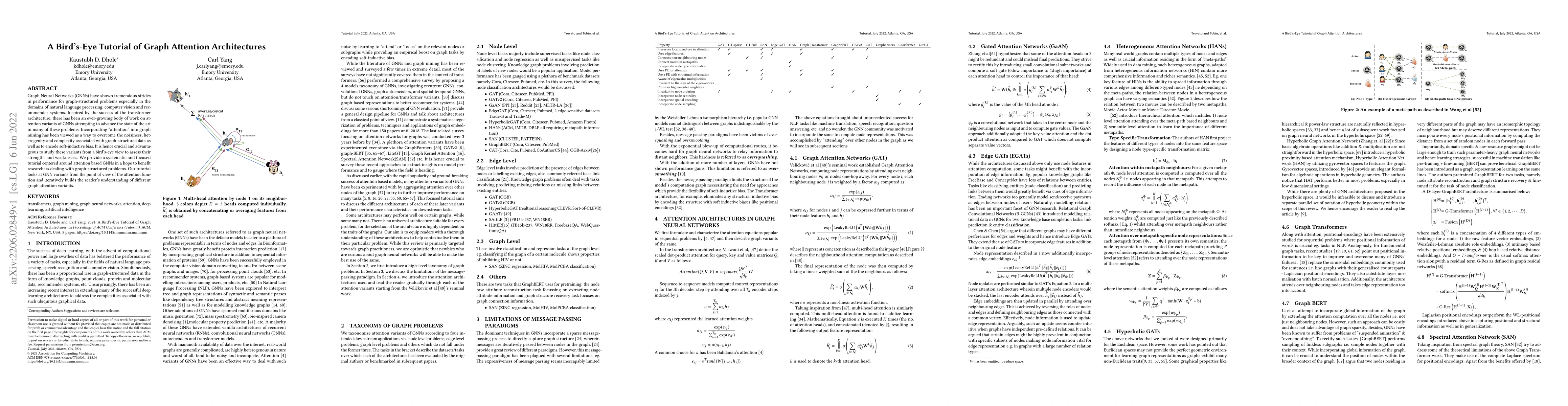 Thumbnail for A Bird's-Eye Tutorial of Graph Attention Architectures