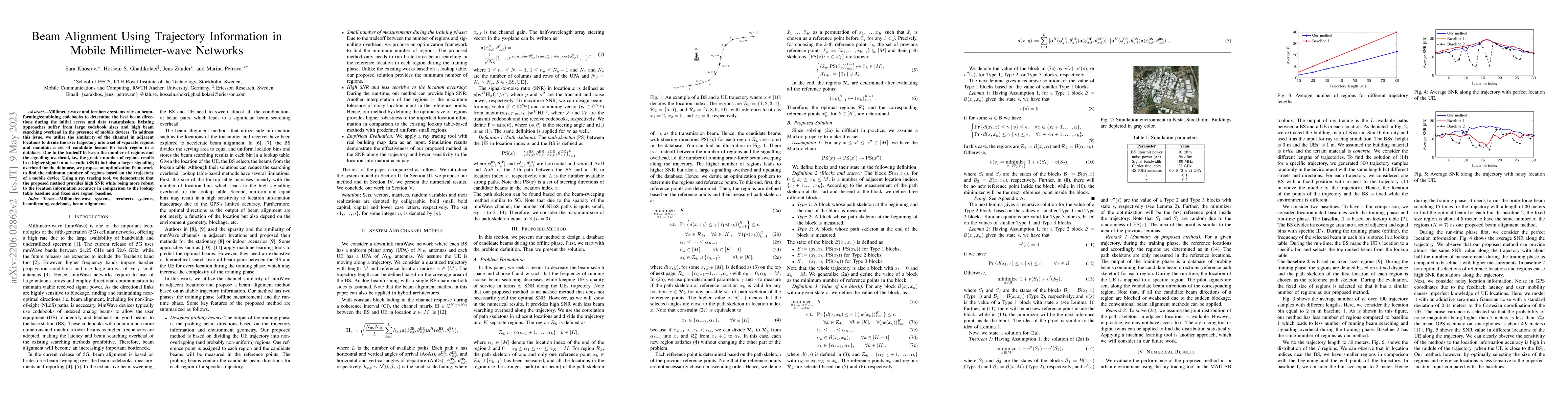 Thumbnail for Beam Alignment Using Trajectory Information in Mobile Millimeter-wave
  Networks