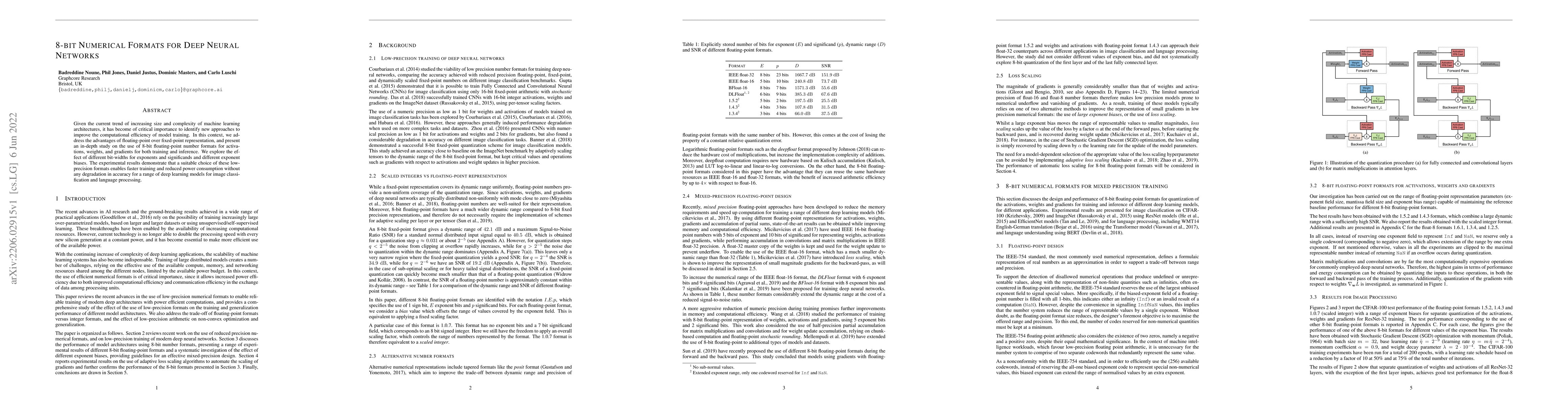 Thumbnail for 8-bit Numerical Formats for Deep Neural Networks
