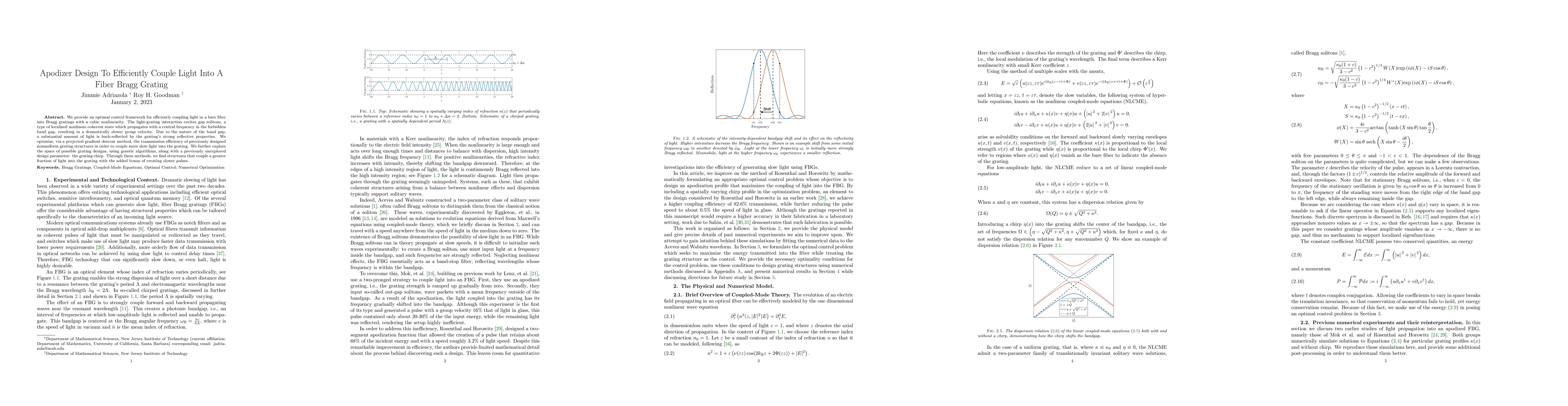 Thumbnail for Apodizer Design to Efficiently Couple Light into a Fiber Bragg Grating