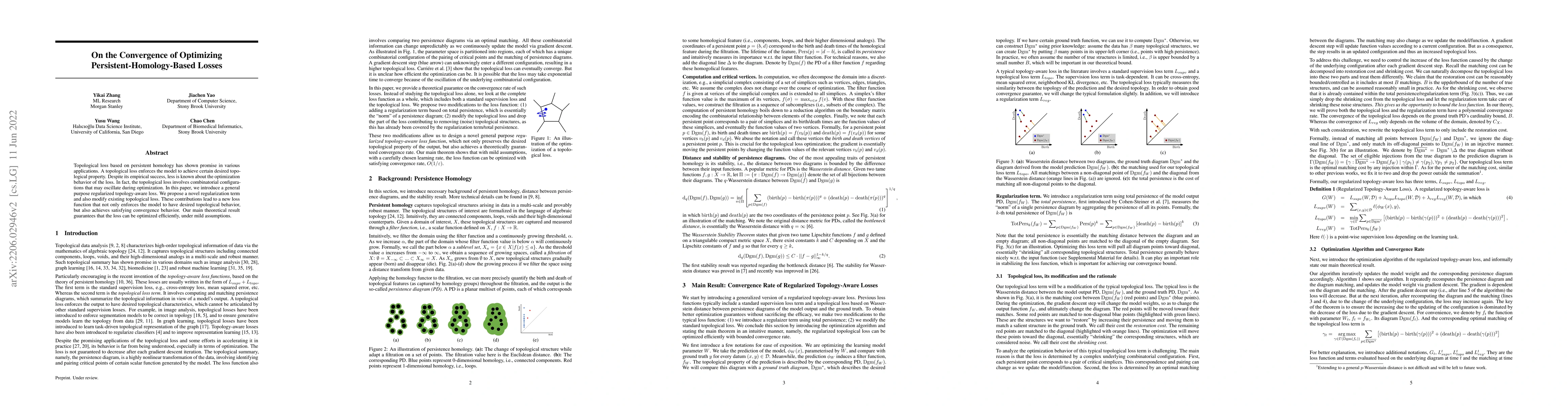 Thumbnail for On the Convergence of Optimizing Persistent-Homology-Based Losses
