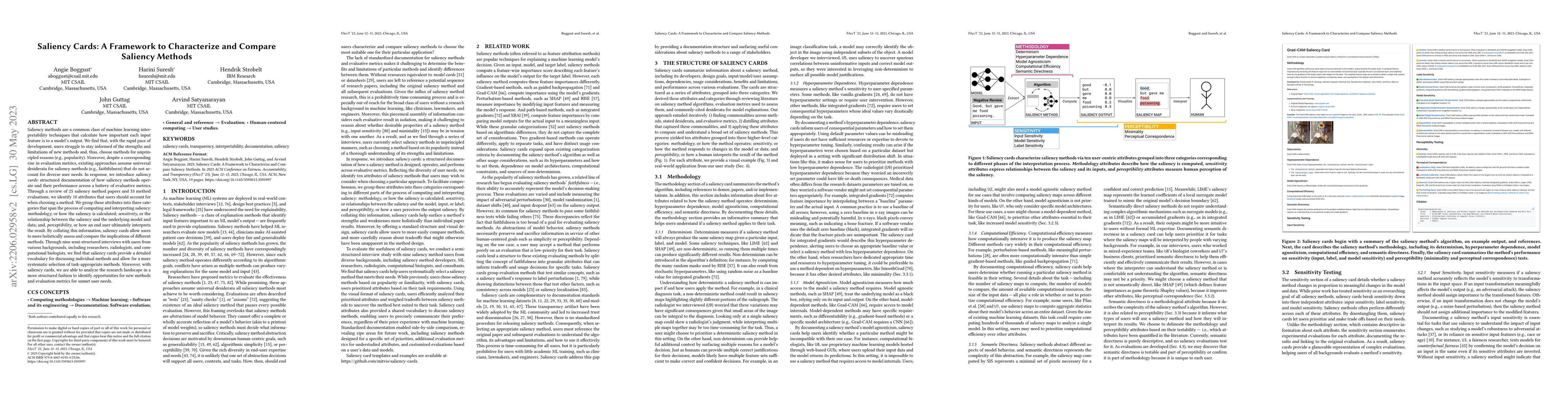 Thumbnail for Saliency Cards: A Framework to Characterize and Compare Saliency Methods