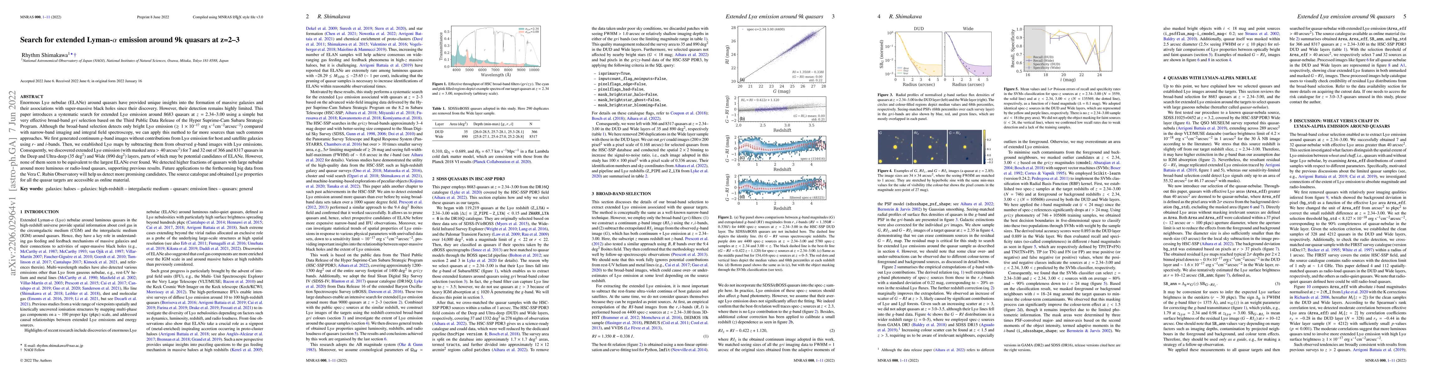 Thumbnail for Search for extended Lyman-$\alpha$ emission around 9k quasars at z=2-3