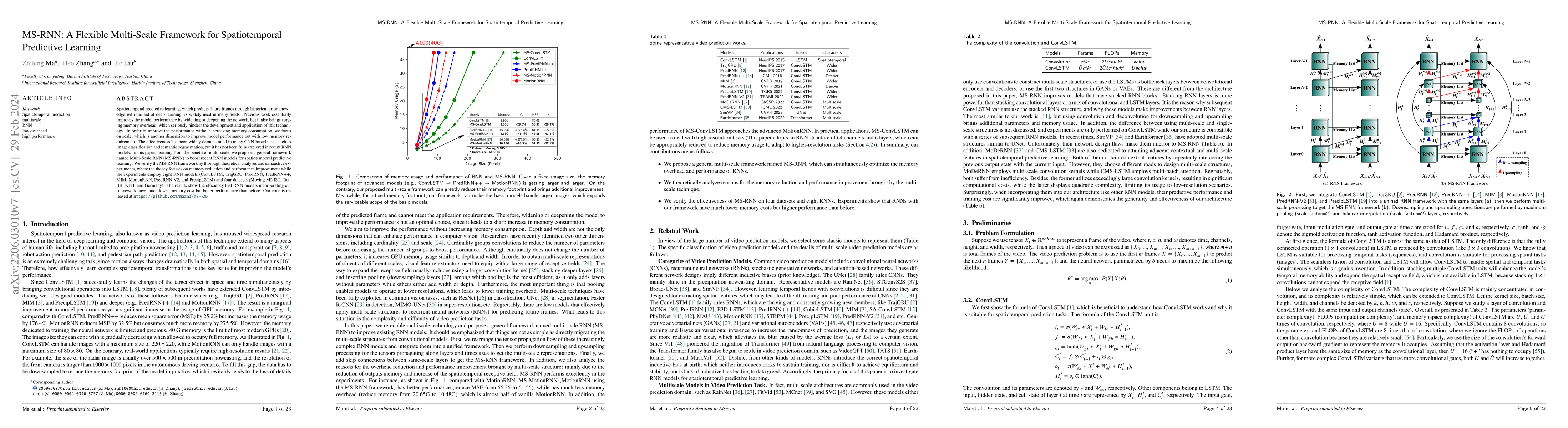 Thumbnail for MS-RNN: A Flexible Multi-Scale Framework for Spatiotemporal Predictive
  Learning