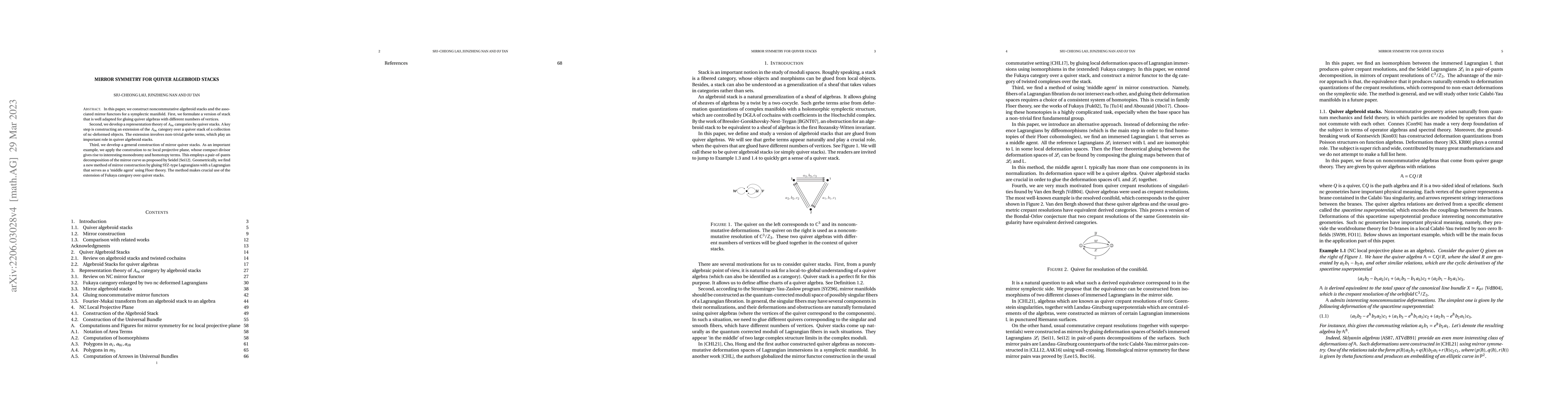 Thumbnail for Mirror Symmetry for Quiver Algebroid Stacks