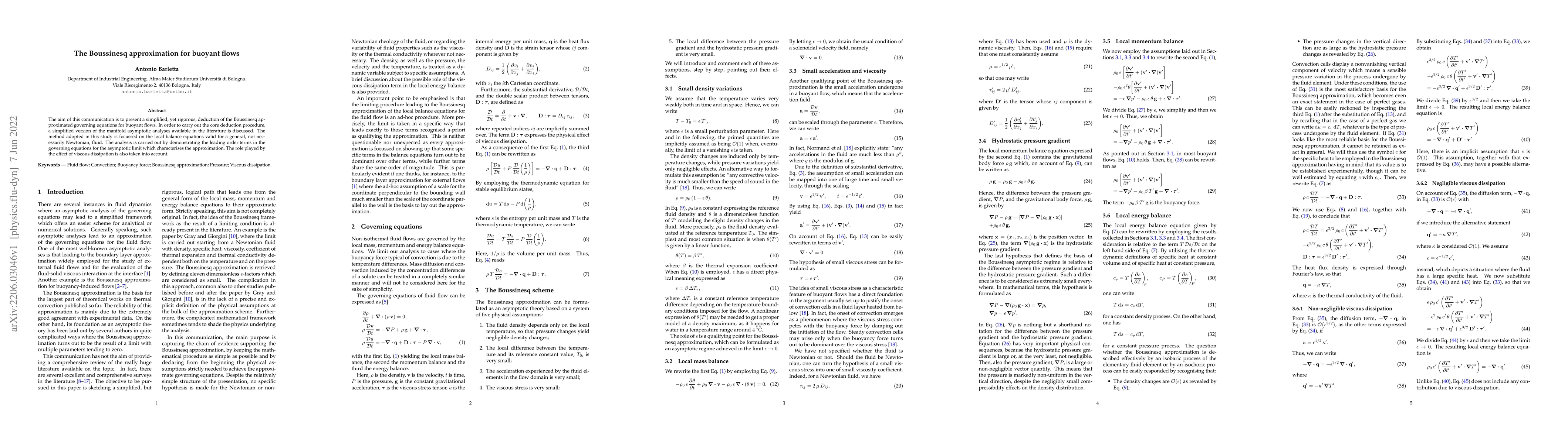 Thumbnail for The Boussinesq approximation for buoyant flows